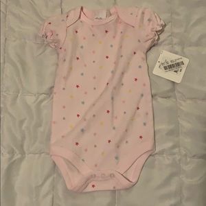 Girls 3M multicolor star onesie